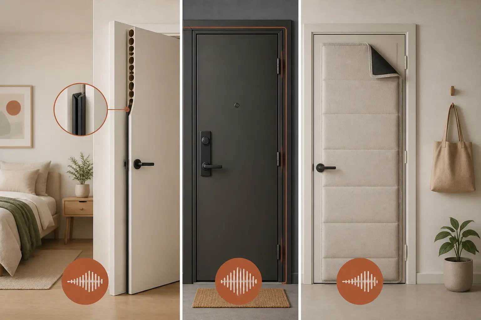 Isoler phoniquement une porte : trois solutions selon porte intérieure, porte d’entrée et location